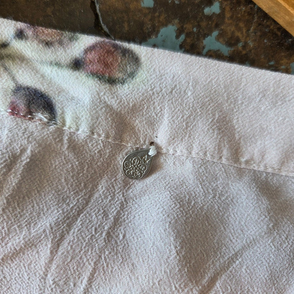 Nile Atelier Piece Par Piece Bell Sleeve Top Size XS Fairy Floral Pink Y2K Style - Picture 7 of 7